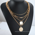 Summer coin sexy alloy multilayer necklace fashion charm clavicle chain
